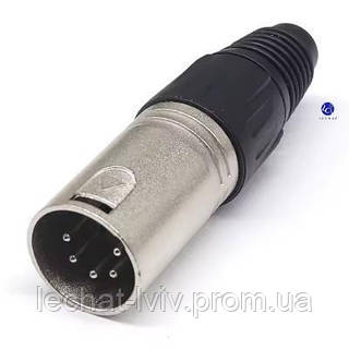 XLR-M-5pin Разъем микрофонный. (папа) 5 контакта.
