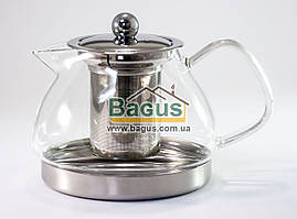 Чайник заварювальний скляний 0,8 л із ситом і індукційним дном Empire (EM-1438)