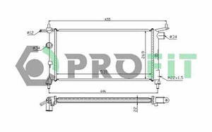 Радіатор охолодження Opel Corsa 93-, Combo 94-01, Tigra 94-00 Profit
