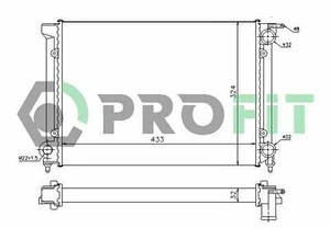 Радіатор охолодження Volkswagen Golf 83-91, Jetta 86-91 Profit