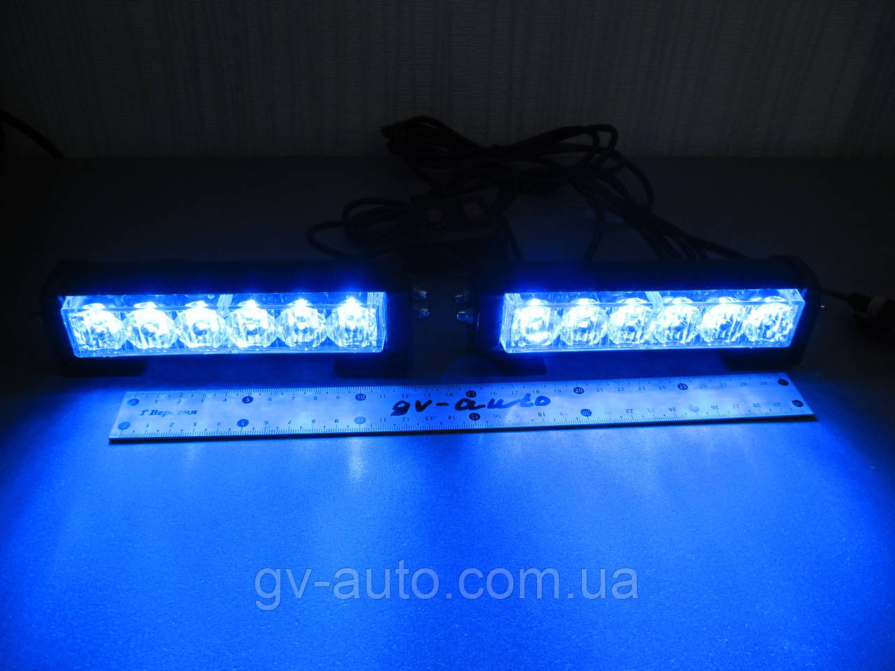 Стробоскопи LED S5-6 сині -12-24В. Проблисковий маячок, фото 1