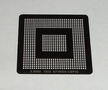 BGA шаблони ATI 0.6 mm 7500 M7 / 9000 CSP32 / 216QTCGBGA13 трафарети для реболла реболінг-набір