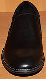 Чоловічі шкіряні туфлі чорні класика, шкіряне взуття чоловіче від виробника модель АМТ20КР, фото 5