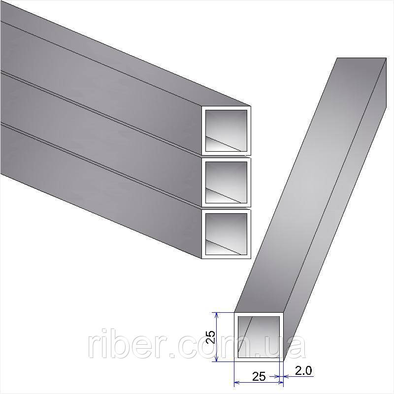 Труба квадратная 25х25х2,0 мм Киев - фото 1 - id-p2413290