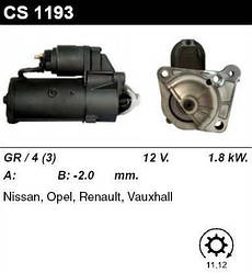 Стартер на Renault Master II 2001->2010, 1.9 dCi —MSG (Італія) - CMS1193