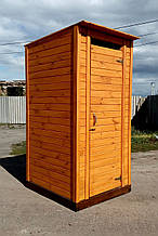 Туалет дерев'яний з імітації бруса (обшивка горизонтально)