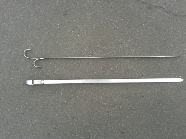 Шампур для тандира з подвійним гаком