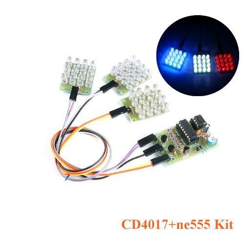 Strobe Module Red Blue White Радиоконструктор, стробоскоп на основе NE555 и CD4017. Набор для сборки, фото 1