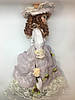 Фарфорова Кукла в старовинній сукні, сувенірна, колекціонована 45 см " Шарлотта " 1303-10, фото 3