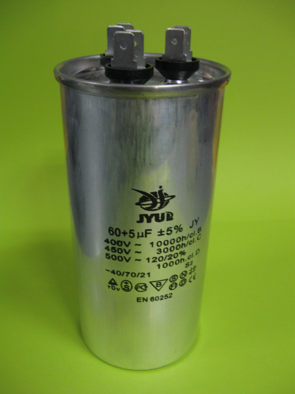Пусковий Конденсатор CBB-65 (60+5)uF 450VAC для кондиціонерів JYUL