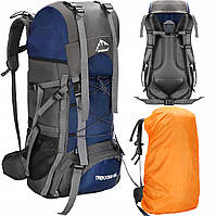 Рюкзак туристичний Springos 90 л CS0130 Navy Blue/Grey -UKMarket-