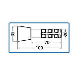 Репер стінний 5-1MS 100 x 35 мм латунь, фото 2