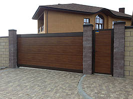 Відкатні ворота з сендвіч-панелей 2 800 мм * 2 200 мм