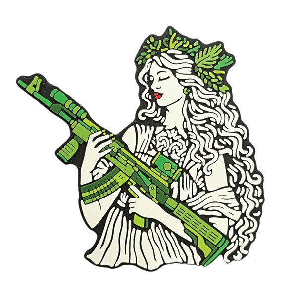ПВХ патч «ДЕВЧИНА АФИНА» green