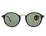 Жіночі сонцезахисні окуляри в стилі Ray Ban 2447 901 black Lux, фото 2