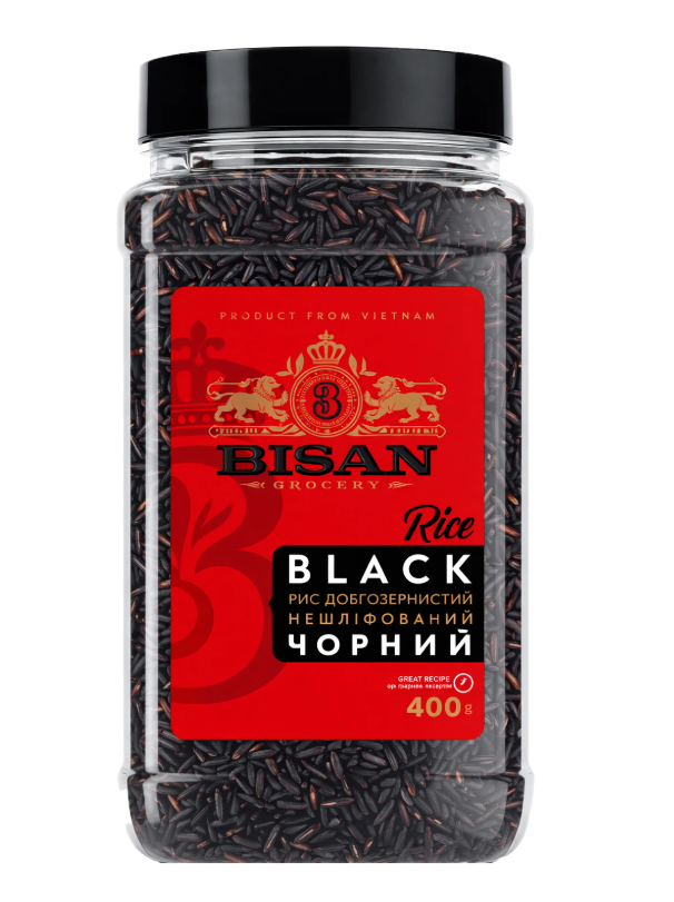 BISAN Рис Чорний  750гр пл/б, фото 1