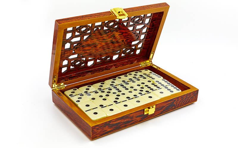 Настольная игра домино в деревянном футляре 5010E - фото 2 - id-p526917664