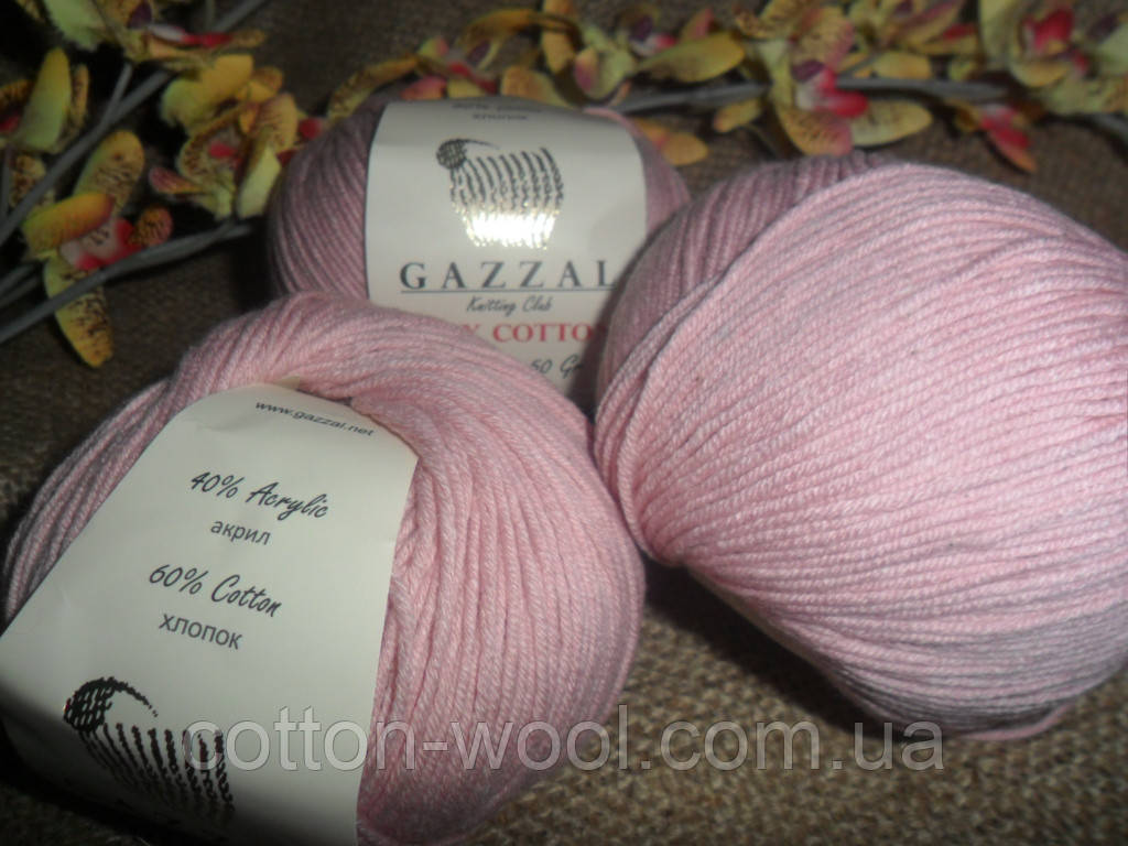GAZZAL Baby Cotton (Бебі Коттон) 3444 запорошено рожевий, фото 1