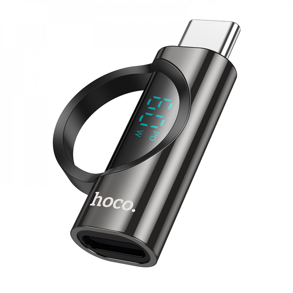 Адаптер USB C Lightning | Hoco UA32A | Чорний, фото 1