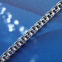 Срібний браслет, 200мм, 6 грам, плетіння Бісмарк, фото 3