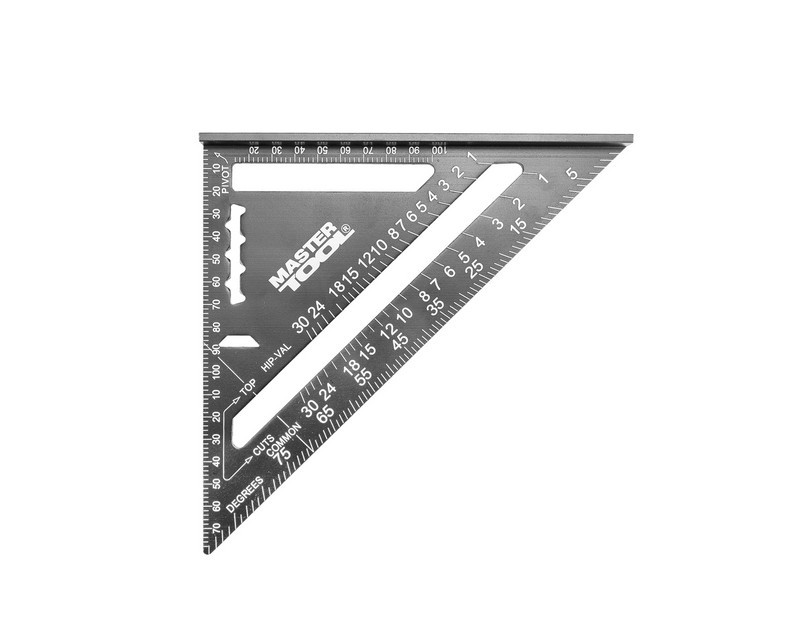 Угольник плотника MASTERTOOL SWANSON 180 мм алюминиевый 30-3518, фото 1