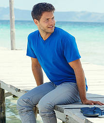 Чоловіча футболка з V-подібним вирізом S, HD Темно-сірий Меланж