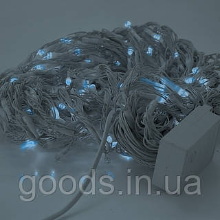 Гирлянда 480 LED (Водопад) Blue, 8 режимов, 3x2 м, белая изоляция