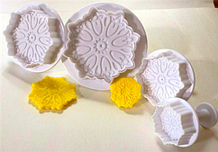 Плунжер для мастики Візерунки кришталеві набори 4 штук