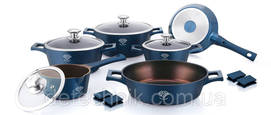 Набір каструль Royalty Line RL-MS1010DB Blue 10 pcs
