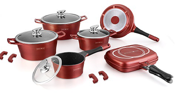 Набір каструль Royalty Line RL-LS1015M Burgundy 15 pcs