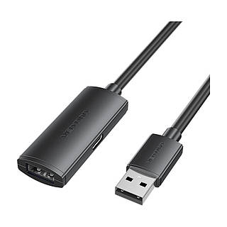 Дата кабель USB 2.0 AM/AF 5.0m Active black Vention (CBKBJ)