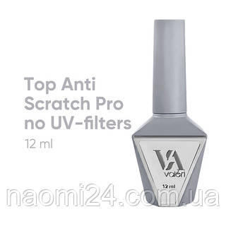 Топ для гель-лака без липкого слоя Valeri Top Anti Scratch PRO No UV-Filters без УФ фильтра 12 мл