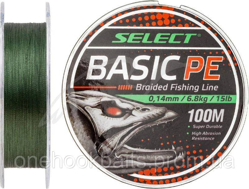 Шнур Select Basic PE 150m (темн-зел.) 0.14mm 15LB/6.8kg