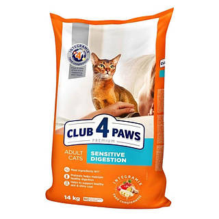 Сухой корм для кошек Club 4 Paws Adult Sensitive Digestion при чувствительном пищеварении 14 кг с курицей