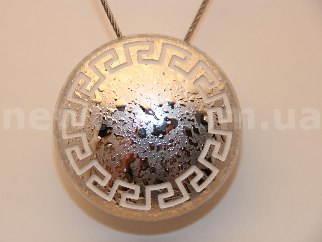 Магніт для штори Кругійський малюнок мокре срібло