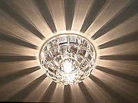 Встраиваемый декоративный точечный светильник с кристаллом K9 Feron JD87 прозрачный золото