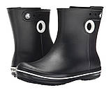 Чоботи гумові жіночі короткі з кружечком / Crocs women's Jaunt Shorty Boot (15769), Чорні, фото 3
