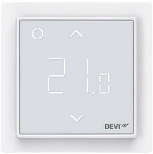 Wi-fi сенсорний програмований регулятор для теплої підлоги DEVIreg Smart (білий) з датчиками підлоги і повітря