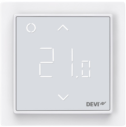 Wi-fi сенсорний програмований регулятор для теплої підлоги DEVIreg Smart (білий) з датчиками підлоги і повітря