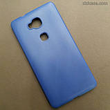 Силіконовий матовий чохол для Huawei Honor 5X (синій), фото 3