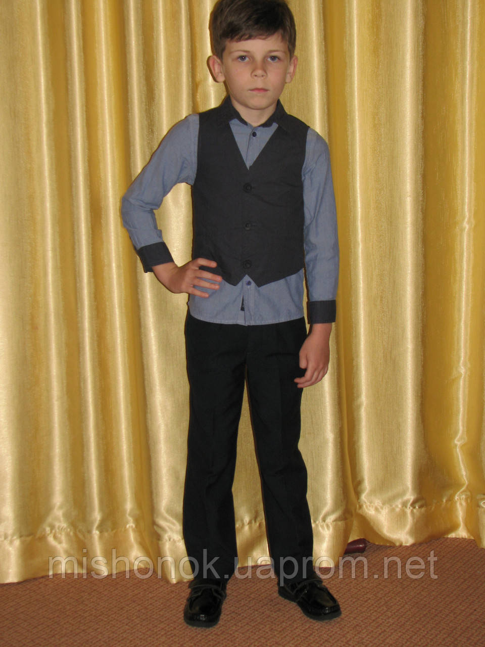 Комплект жилет и модная джинсовая рубашка мальчику Coolclub Young Mans Collection р.116 - фото 6 - id-p527332225
