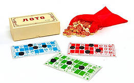 Настільна гра російське лото 7708 у коробці: 90 бочок + 24 картки