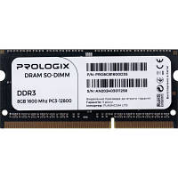 Модуль памяти для ноутбука SoDIMM DDR3 8GB 1600 MHz Prologix (PRO8GB1600D3S) NTN