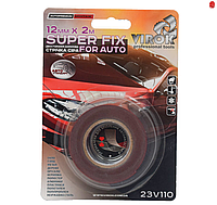 Двусторонняя акриловая лента VIROK Super Fix для авто серого цвета для крепления на темных поверхностях