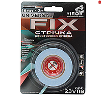 Лента 2-х сторонняя вспененная VIROK Universal Fix: 19 мм х 2 м [30]