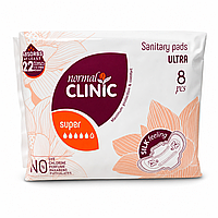 Гигиенические прокладки Normal Clinic Ultra Silk Feeling 5 капель 8 шт