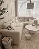 Угловое сиденье KIVVIK Букле Кремово-белый, фото 5