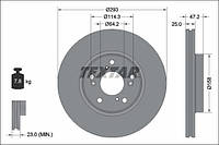 Диск гальмівний передн лів/прав HONDA HR-V 1.5/1.6D/1.8 11.14- TEXTAR