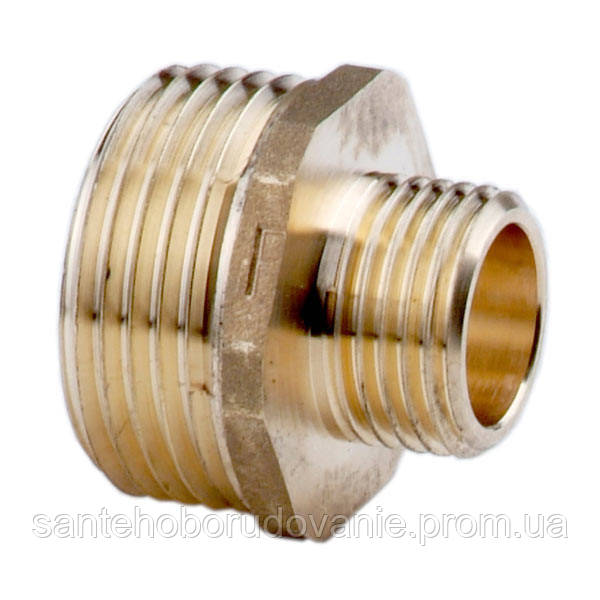 Латунний ніпель 1 1/2"н 1 1/4"н