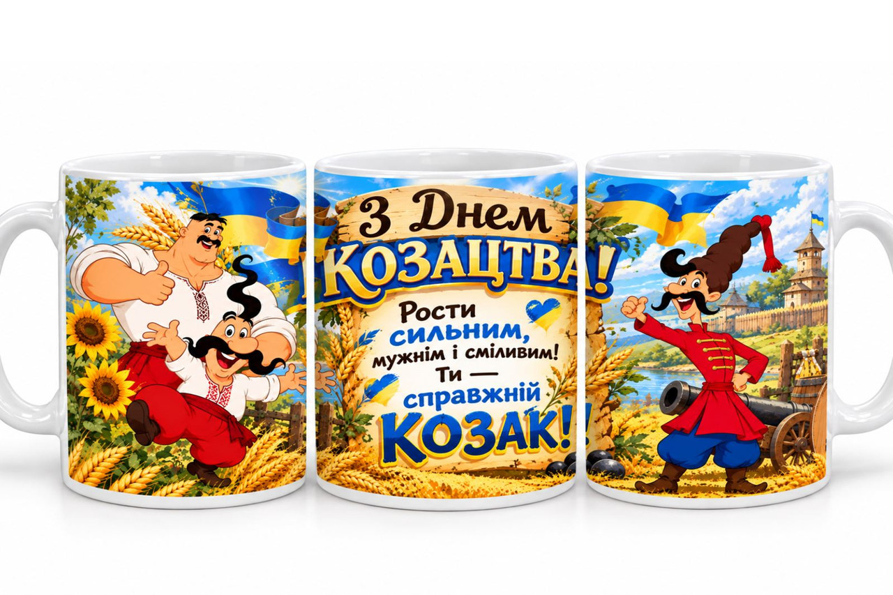Чашки с Днем Казачества подарки мальчикам  на день Козачества, фото 1